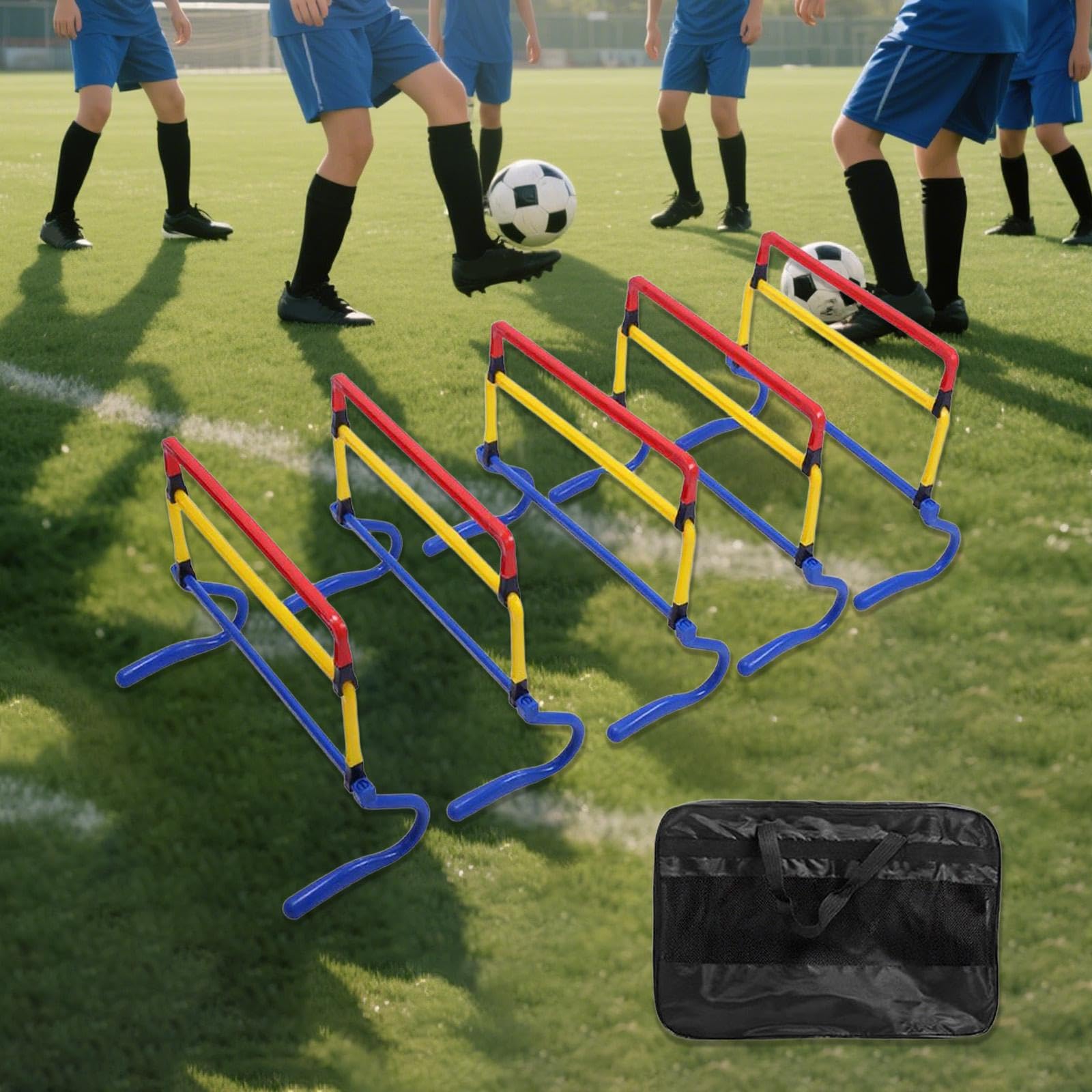 5 Ostacoli per l'allenamento 'agilità, Ostacoli per la velocità, migliora la, Regolabili in Altezza per Atleti, percorsi a, Giochi