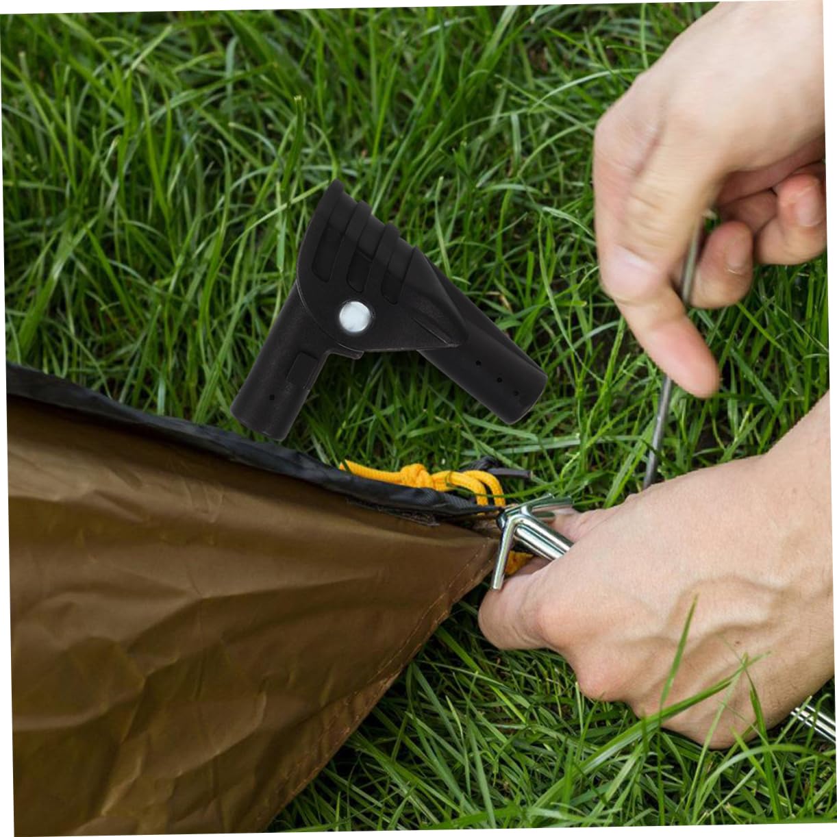 Abaodam Joint De Tente Ajustable Tente Pliante Remplacement Glamping Fournitures De Camping pour Le Camping sous Tente Connecteur De Tente Bricolage Nylon Black