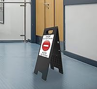 Vista 2 de Headline Sign - Tabla sándwich personalizable con marco en A para exteriores, doble cara con insertos de cubierta protectora de plástico resistentes