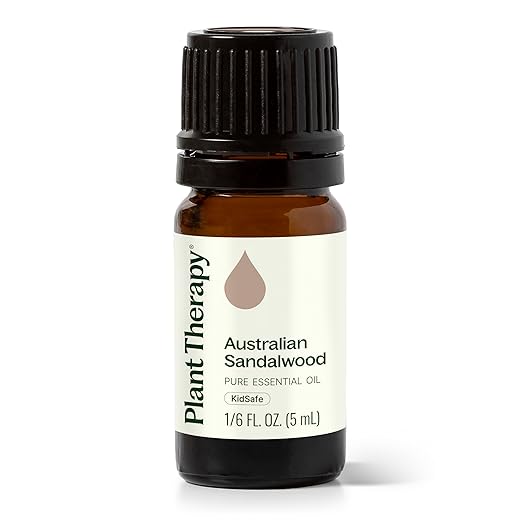 Plant Therapy Australian Sandalwood Essential Oil 100% Pure, Undiluted, Natural Aromatherapy, Therapeutic Grade 5 mL (1/6 oz)