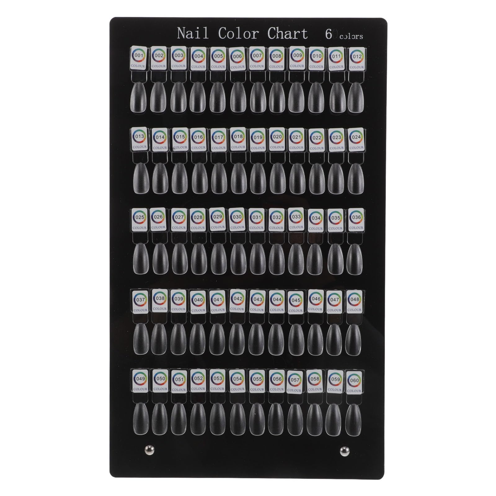 Nero Espositore Magnetico per Unghie, Acrilico 60 Slot