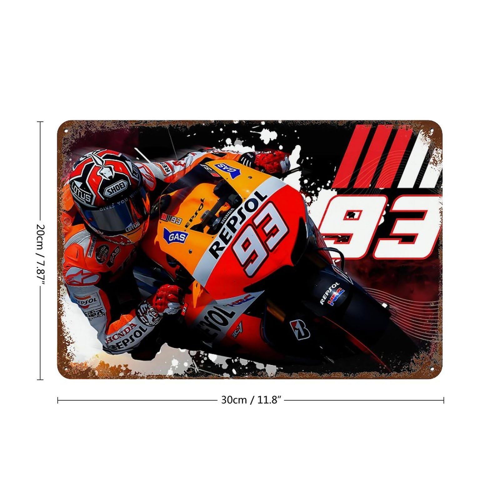 Amazon.co.jp: 鉄板ポスター マルク・マルケス Motogp 93 メタル 