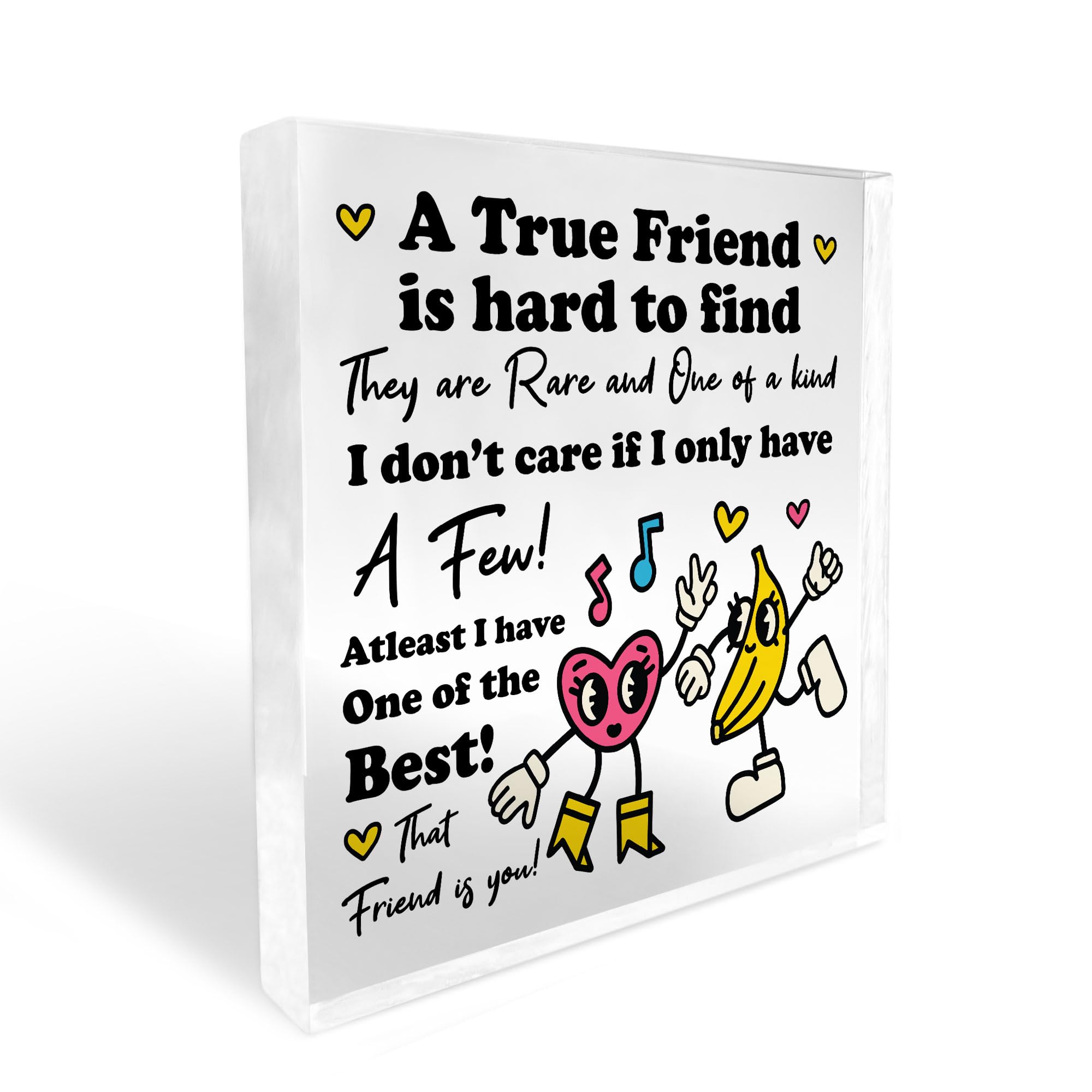 Red Ocean True Friend Acrylic Plaque Friendship Gift For Her, Inspirational Gifts For Women, Christmas Friendship Gifts For Friend, Gift For Best Friend, Bestie Gifts