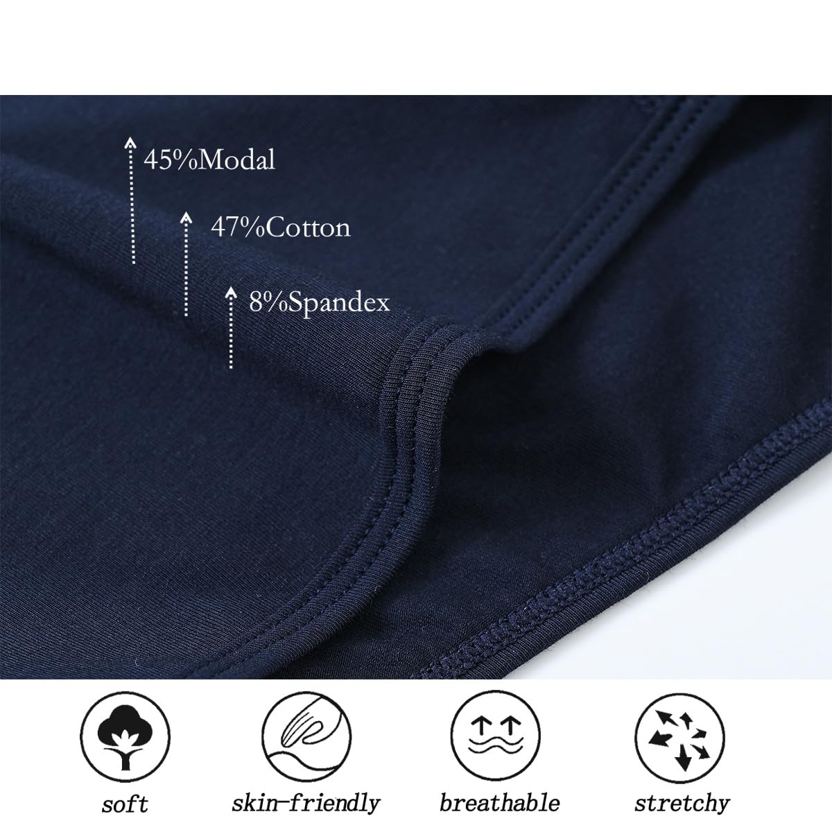 JINSHI Boxer sexy in modal da uomo con elefante biancheria intima da uomo separato a doppia tasca in cotone traspirante boxer slip M 3XL