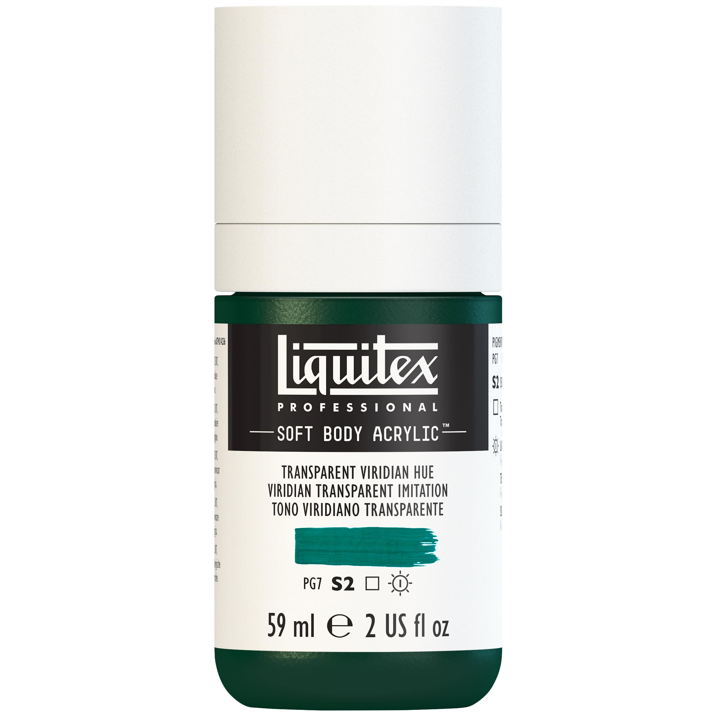 Liquitex 1959327 Professional Acrylic Paint Soft Body - Artist Paint in Creamy Opaque Consistency, High Pigmentation, Lightfast and Ageing Resistant, 59 ml Bottle - Viridian Transp. Imit