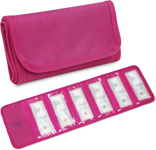 Miniatura 8 de Cartera de dinero, organizador de dinero para dinero en efectivo con 6 bolsillos con cremallera, paquete múltiple de bolsas de dinero, organizador