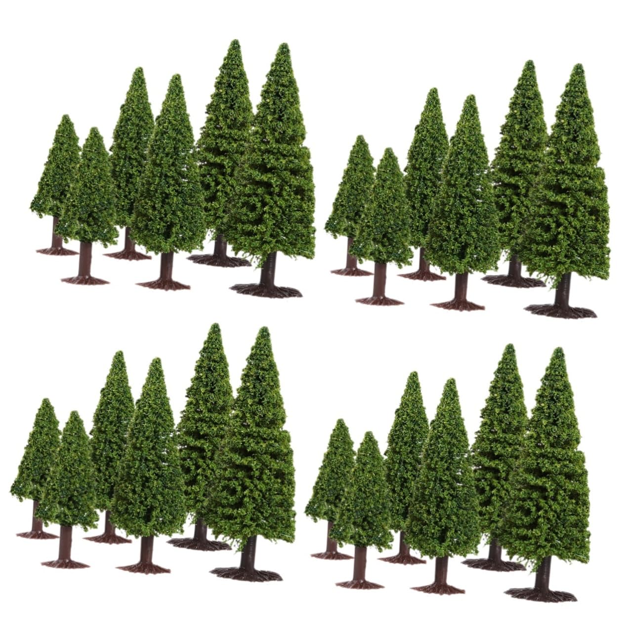 SHINEOFI 24pezzi Miniature Pine Tree Model for Train Scenery and Architectural Dioramas and Iron for Landscape Decoration
