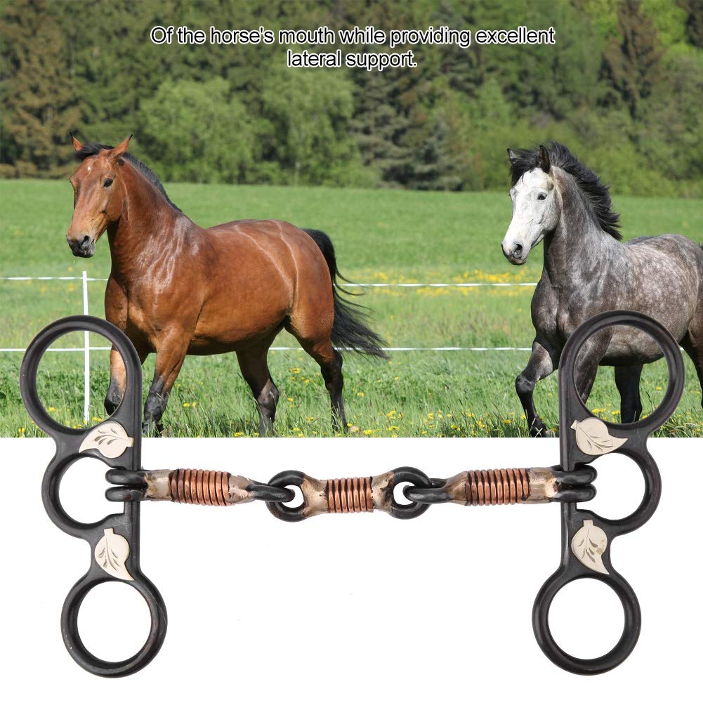 Sheens Western pierścień uniwersalny konia Trense stal szlachetna miedź Roller Jointed Mouth Snaffle Bit drut nawijany usta