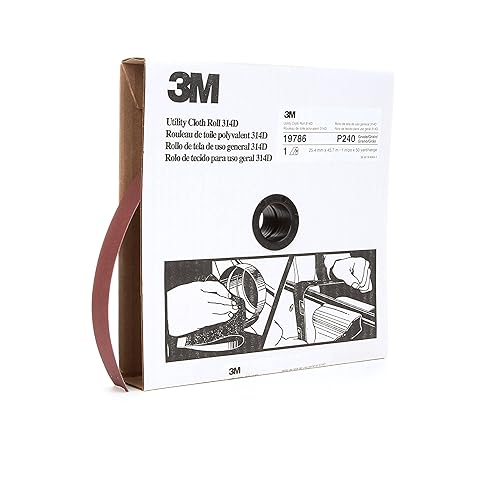 3M Rollo de tela utilitaria 314D, 1 in x 50 yd P220 J-weight