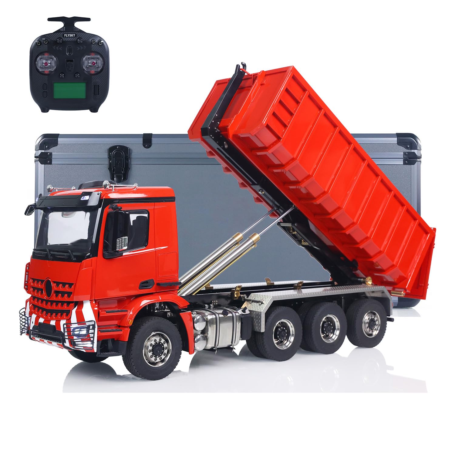 TOUCAN RC HOBBY 1 14 RC Hydraulic Dumper Truck 8x8 Roll On Full Dumper Car Rear Axle Steering
