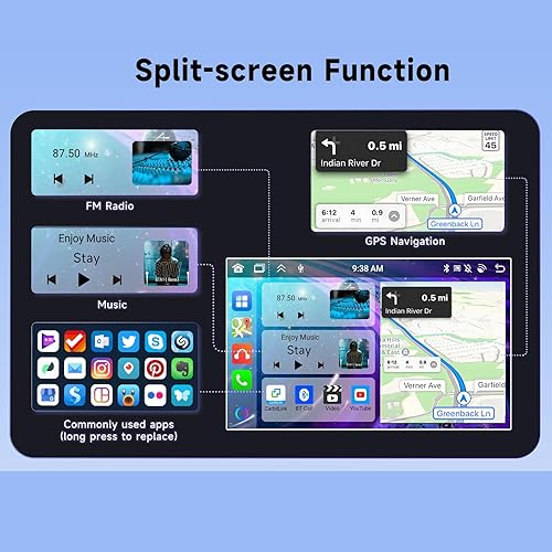 Miniatura 7 de 2G 64G para Mercedes Benz W164 X164 ML350 ML500 ML280 GL320 GL350 GL450 2005-2011 Android estéreo de coche con Apple Carplay, pantalla táctil de 9