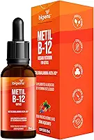 Metil B-12 Vegan vitamin gotas liquida, Metilcobalamina 413% VD, sabor frutas vermelhas, 20mL, Bigens