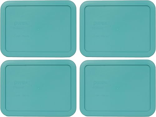 Miniatura 5 de Pyrex Paquete - 6 artículos 7210 piezas tapas de plástico turquesa para almacenamiento de alimentos