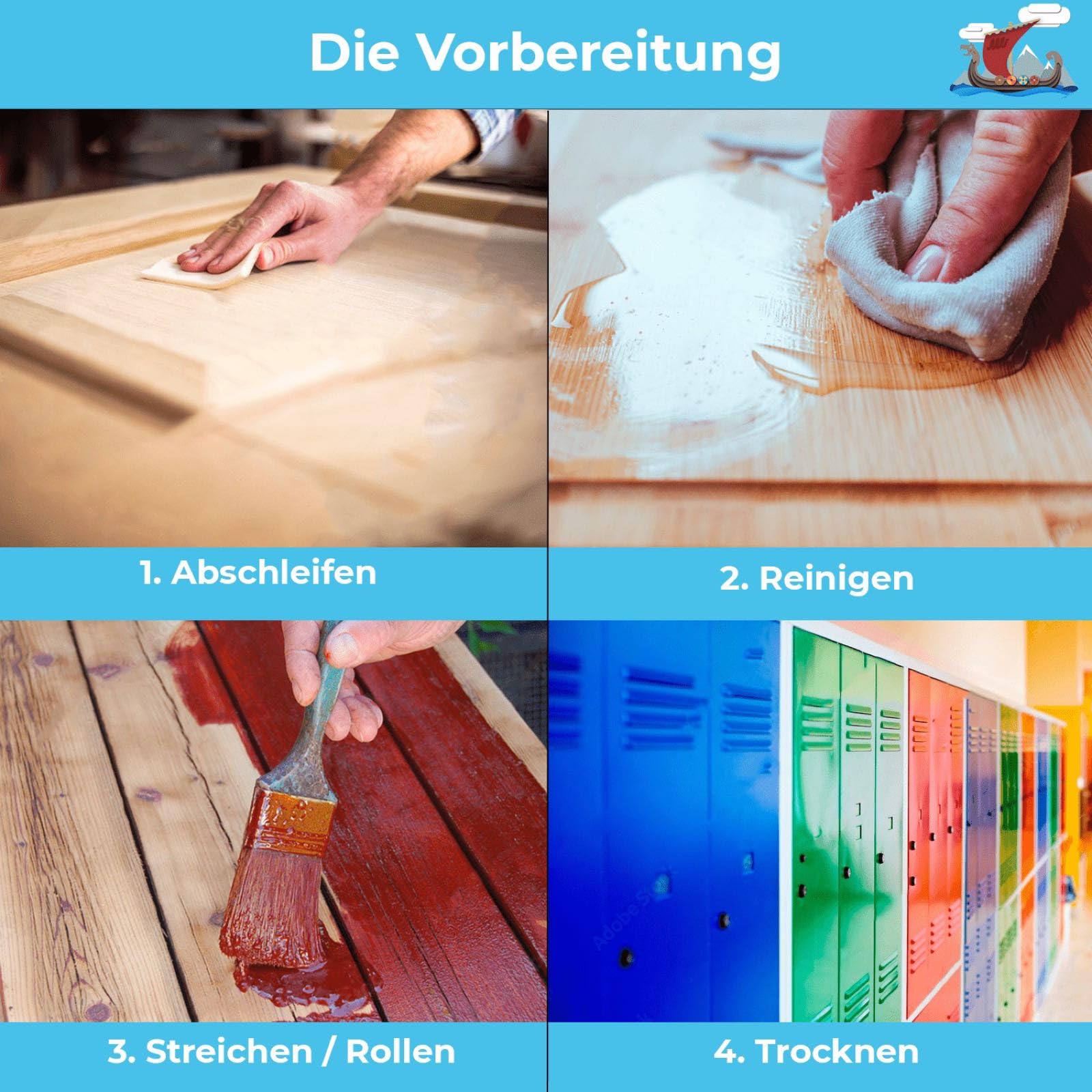 Halvar Buntlack für Holz & Metall SEIDENMATT Gelb RAL 1000-1037 Holzfarbe Holzlack Innen & Außen robuster Kunstharzlack Wetterbeständig & perfekter Langzeitschutz (10 L, RAL 1013 Perlweiß)