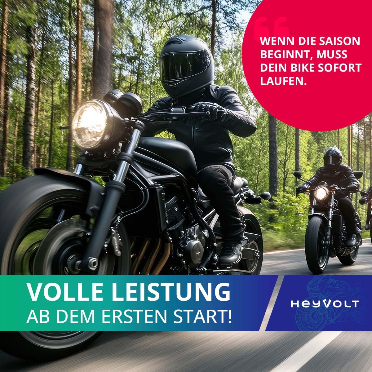 HeyVolt GEL Motorradbatterie 12V 7Ah 50614 BTX7L-BS YTX7L-BS CTX7L-BS FTX7L-BS HTX7L-BS DTX7L-BS