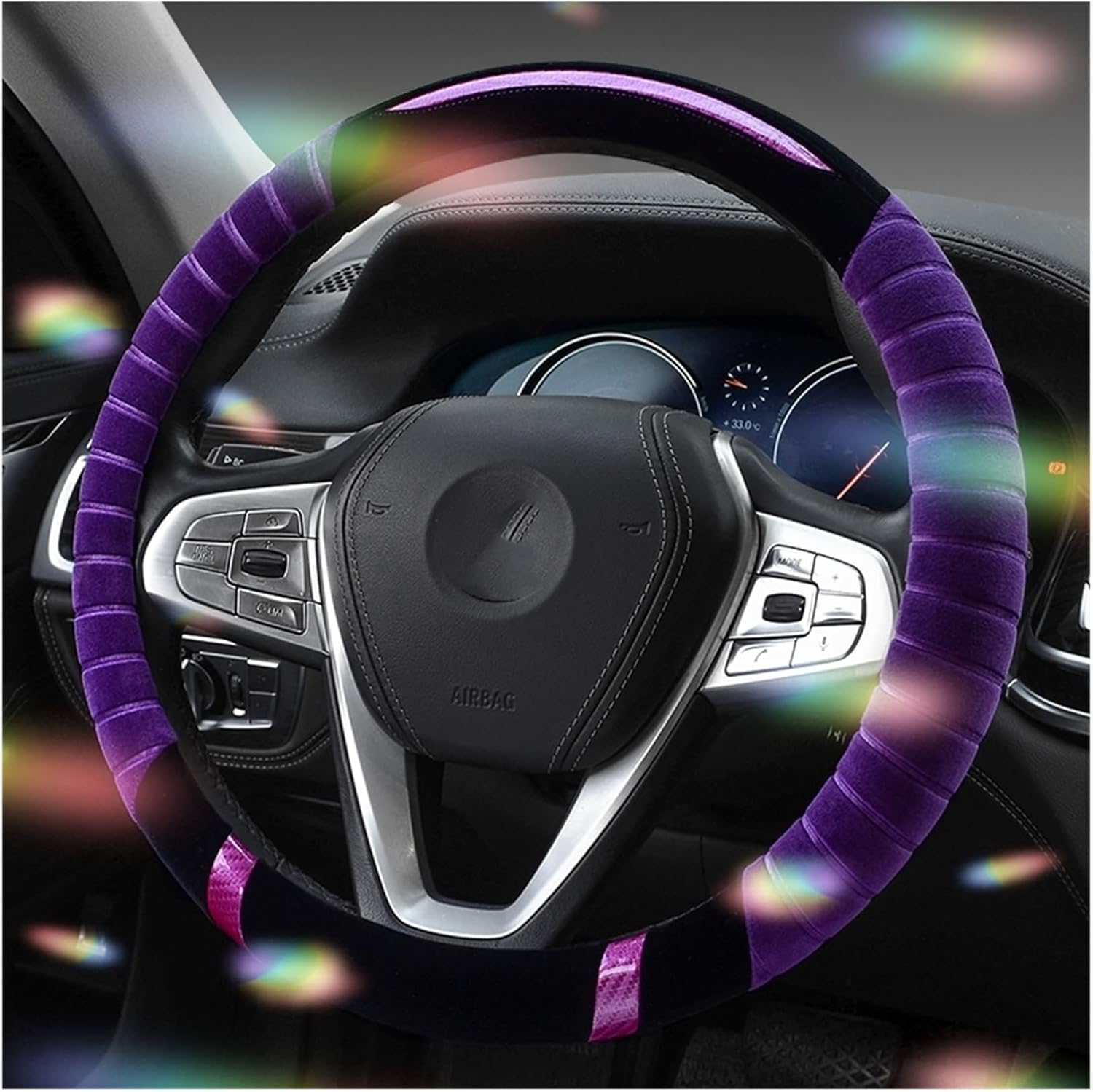 Car Steering Wheel Cover for Car Steering Wheel Cover Plush Car Interior Decoration Comfortable Hand Feeling Durable (Color : 3#)