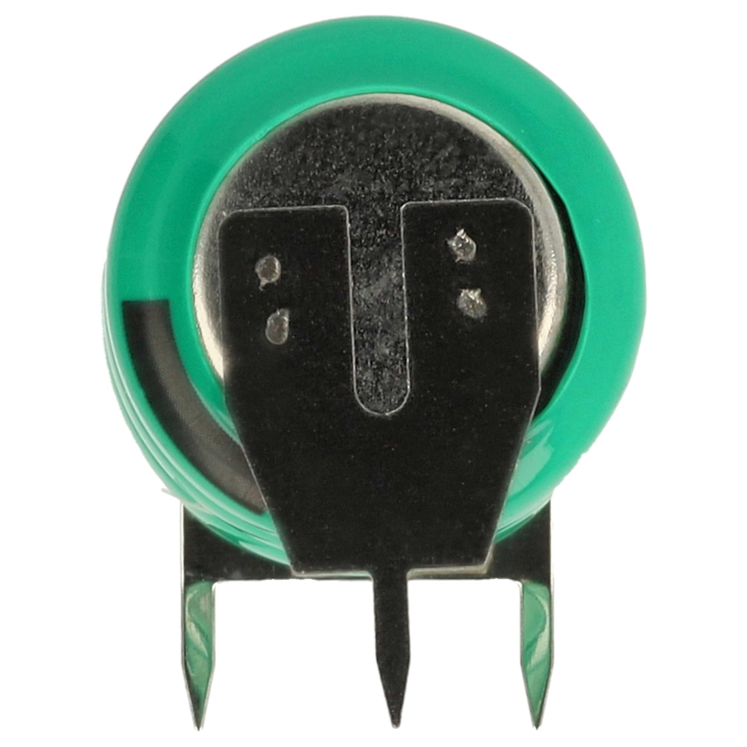 vhbw 100x NiMH Batería de botón de Repuesto Tipo V80H 3 Pines 80 mAh 3,6 V Compatible para lámparas solares, etc.