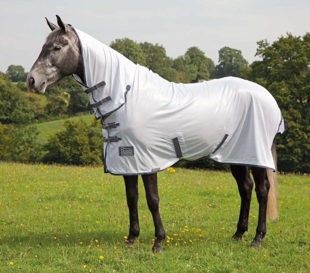 Shires Tempest Original Fly Combo Full Neck Rug in White 5'6" / 66", White โ image 1