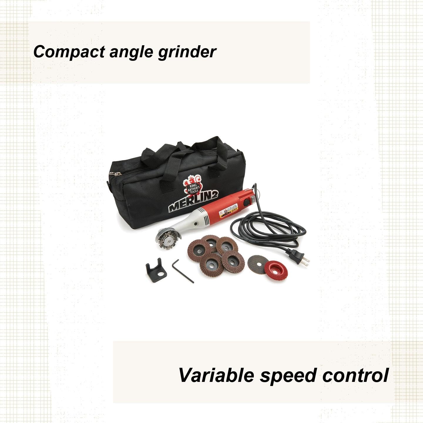 King Arthur Tools Merlin 2 Angle Grinder Kit