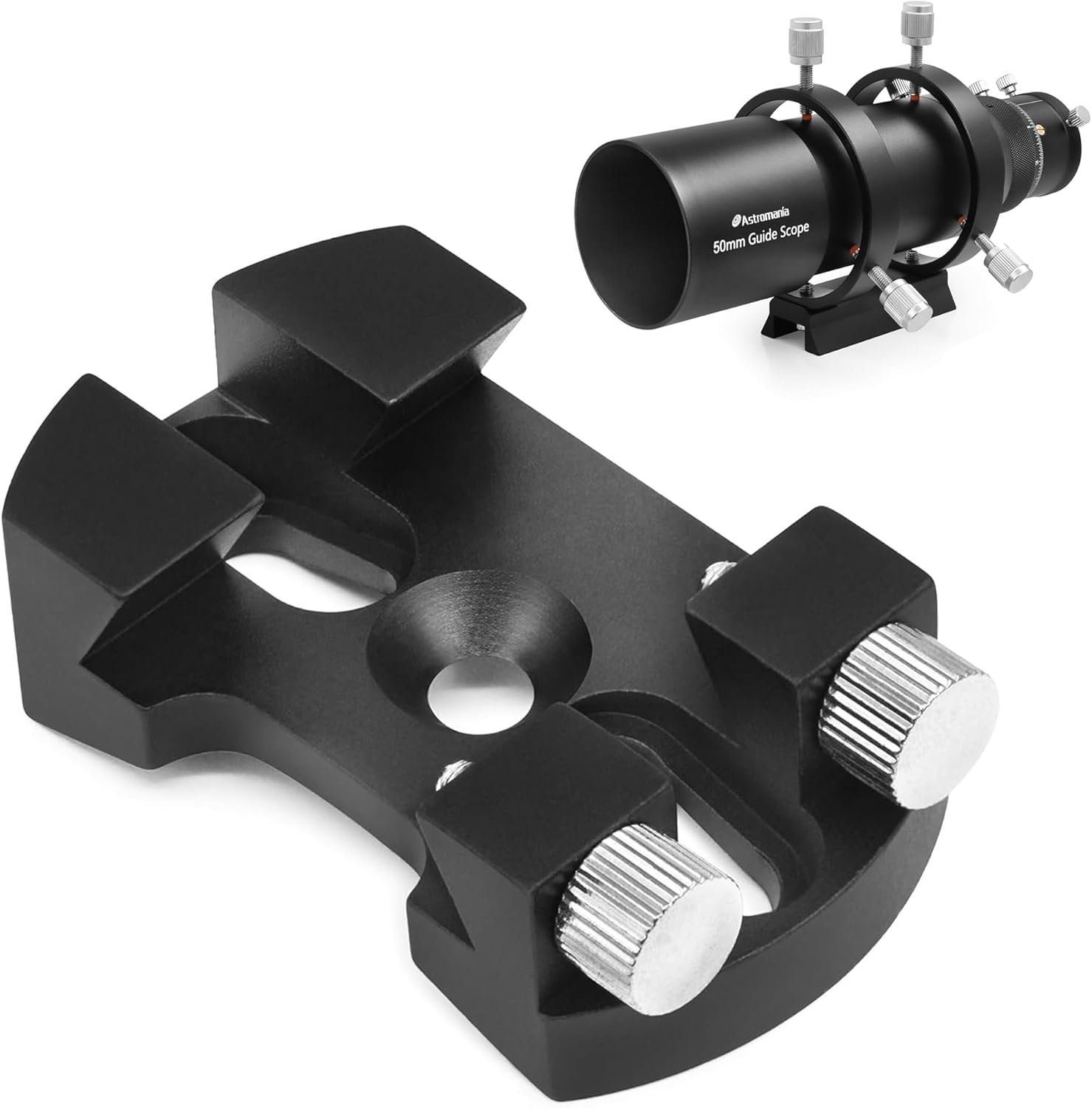 Astromania 50mm Finder & Guidescope Kit - Bundle with - Universal Quick Release Finder Shoe Base