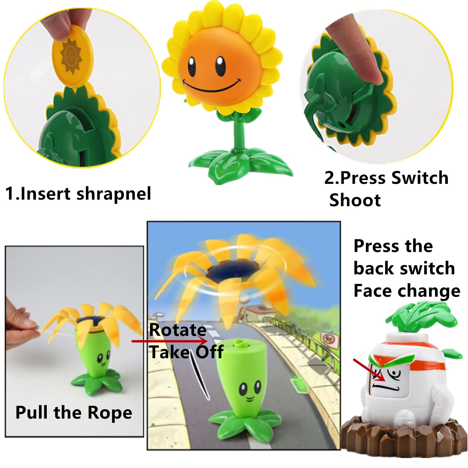 Plants vs Zombies プラント ゾンビ フィギュア 人形 まとめて 10 ピース/ロット植物 vs ゾンビ PVZ フィギュアおもちゃ植物と