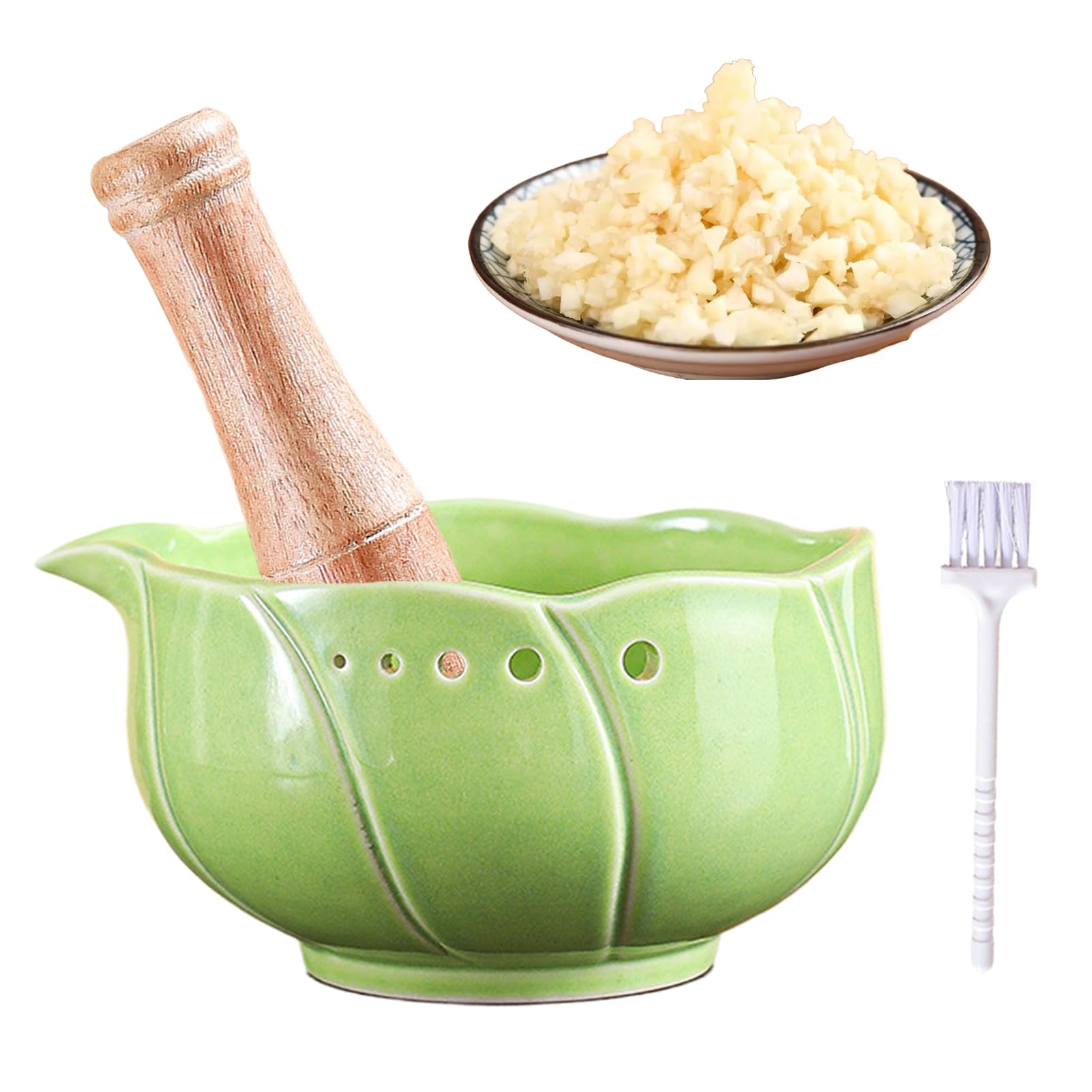 Knoblauchreibe Salatschüssel – Manuelles Küchenzubehör, Ingwer-Reibeschüssel, für Hobbyköche, Kochbegeisterte, Saucen, Marinaden, Dressings, tägliche Mahlzeiten, Damen, Herren, Camping, Wohnheim