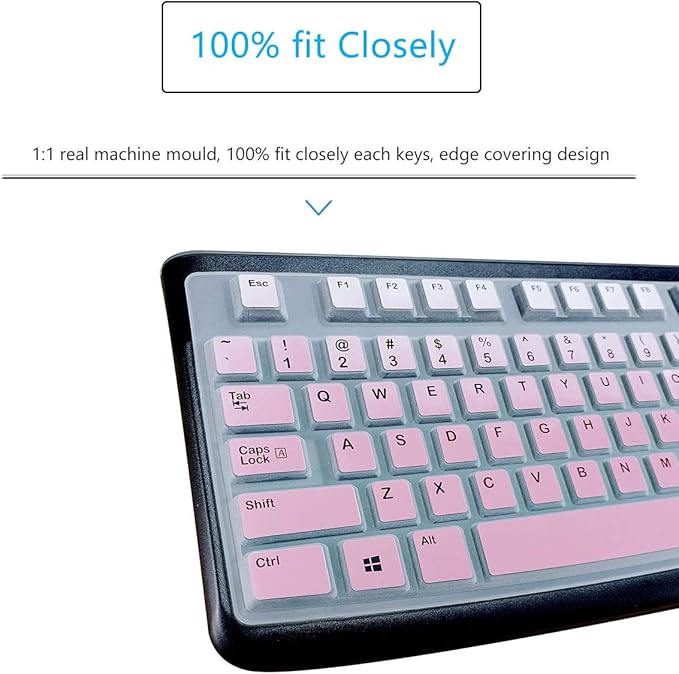 Funda Protectora de Teclado de Silicona para Logitech MK120 K120 - Rosa Degradado miniatura 6