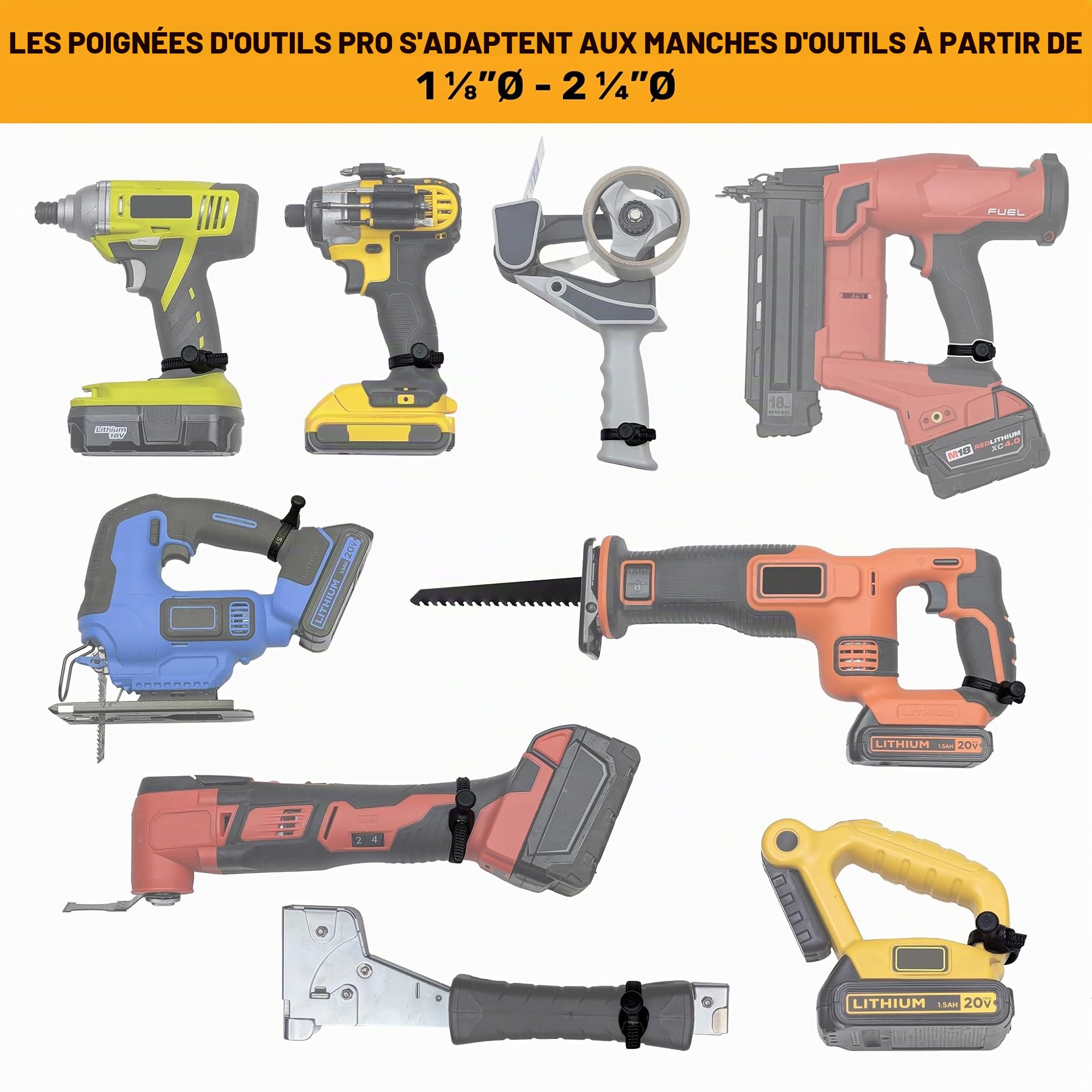 Spider Tool Holster - Improve The Way You Carry Your Power Drill, Driver, Multitool, Pneumatic, Multi-Tool and More on Your Belt!