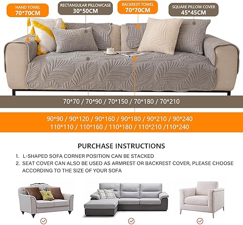 Miniatura 6 de Fundas de sofá para perros, gatos, sofá biplaza de 234, funda de sofá gruesa con textura 3D, funda de sofá de felpa para sofá seccional, protector