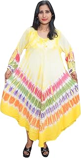 Mogul Boho Caftan Dresses Yellow Tunic Dress Kaftan Lounger Gift for Her