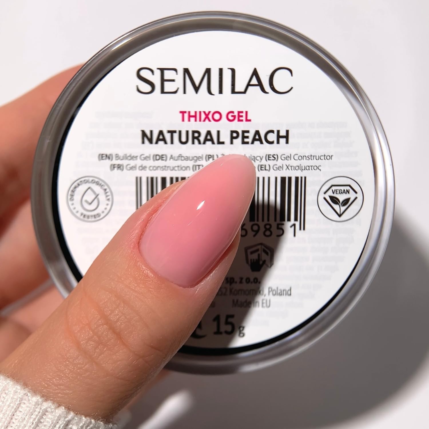 Semilac Żel Budujący Do Paznokci Thixo Gel Natural Peach 15g