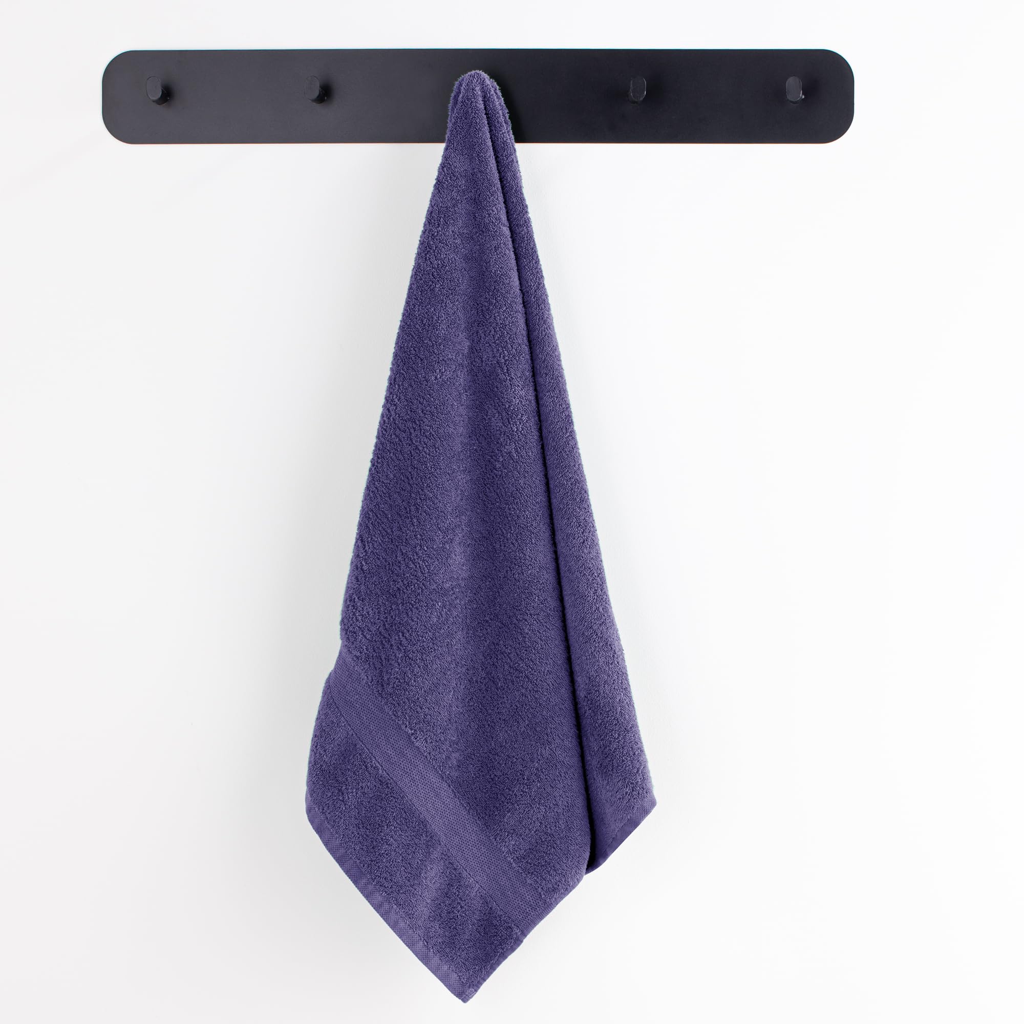 DecoKing Juego de 10 Toallas de algodón de Calidad de 525 g/m², 4 Toallas de 30 x 50 cm, 4 Toallas de Mano de 50 x 100 cm y 2 Toallas de baño de 70 x 140 cm, Color Morado y Absorbente