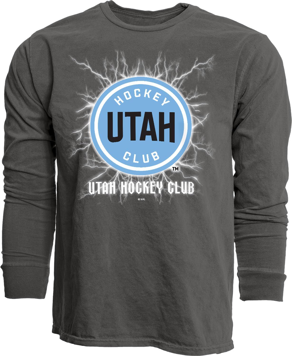 Blue 84 NHL Unisex-Adult NHL Officially Licensed Long Sleeve T-Shirt Ringspun Electric Black