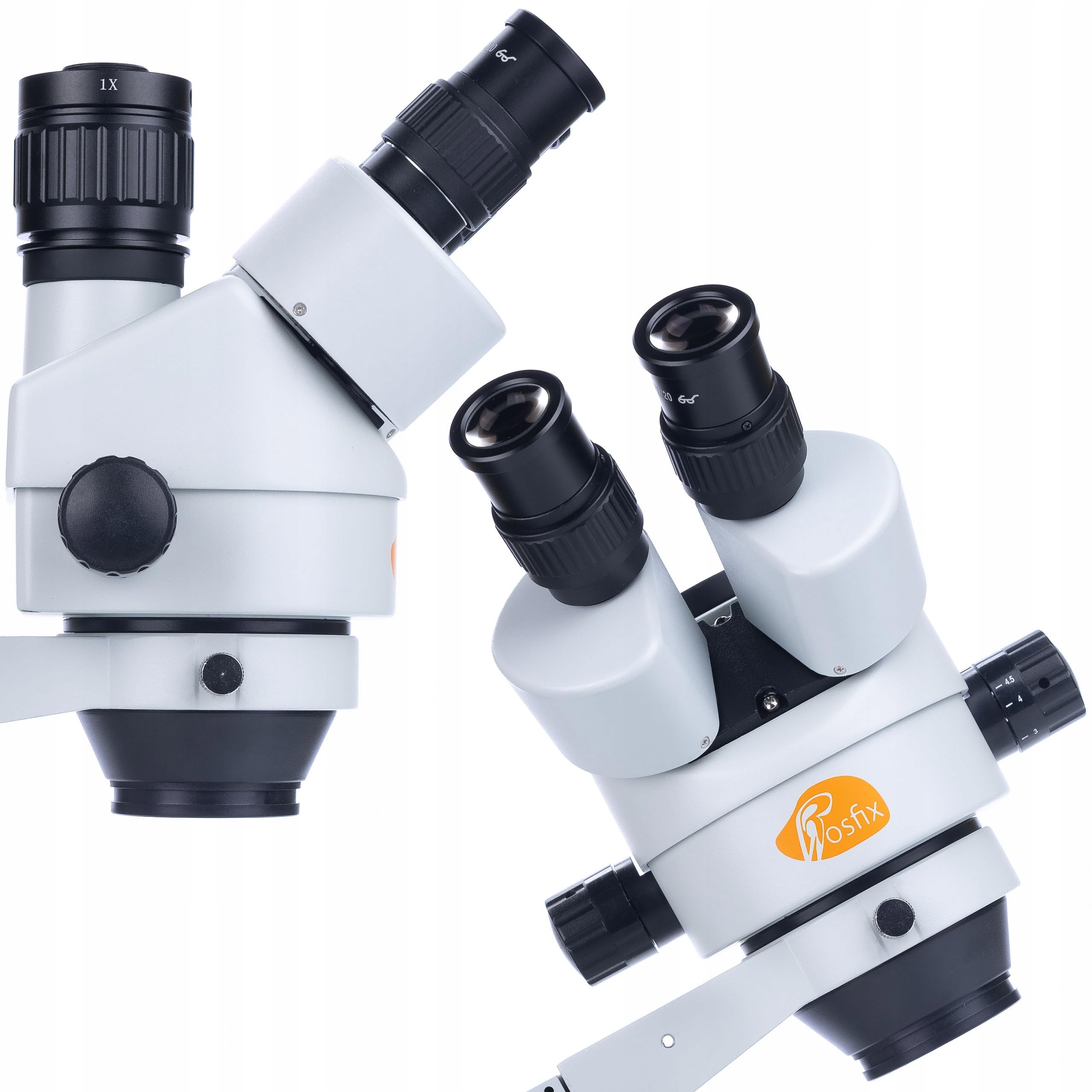 Rosfix Neptune Pro MSNP-T-WDMS1 - Microscopio estereoscópico trinocular con brazo y cámara HDMI/USB de 51 MP | Zoom 7 – 45x, focal simultáneo | Laboratorio, Industria, Formación