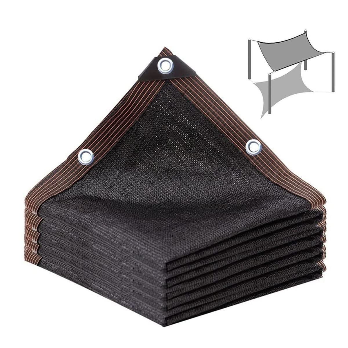 Shade Cloth Black UV Resistant Sunshade Net, Protection Shade Mesh Tarp, 85% Shading Rate for Greenhouse Balcony Car Patio