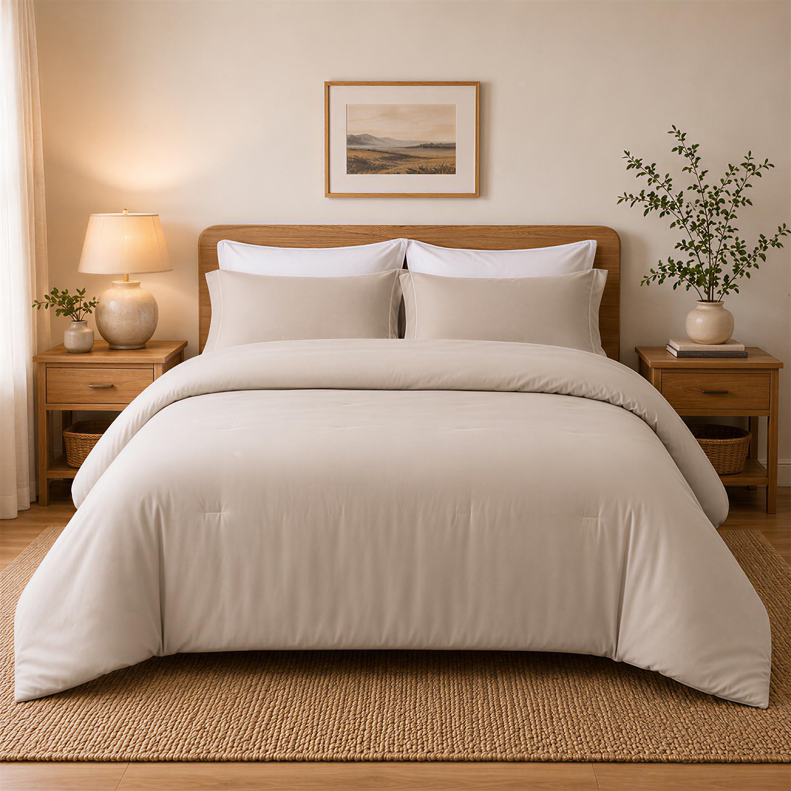 weigelia King Comforter Set with Sheets - 7 Pieces Bed in a Bag King
