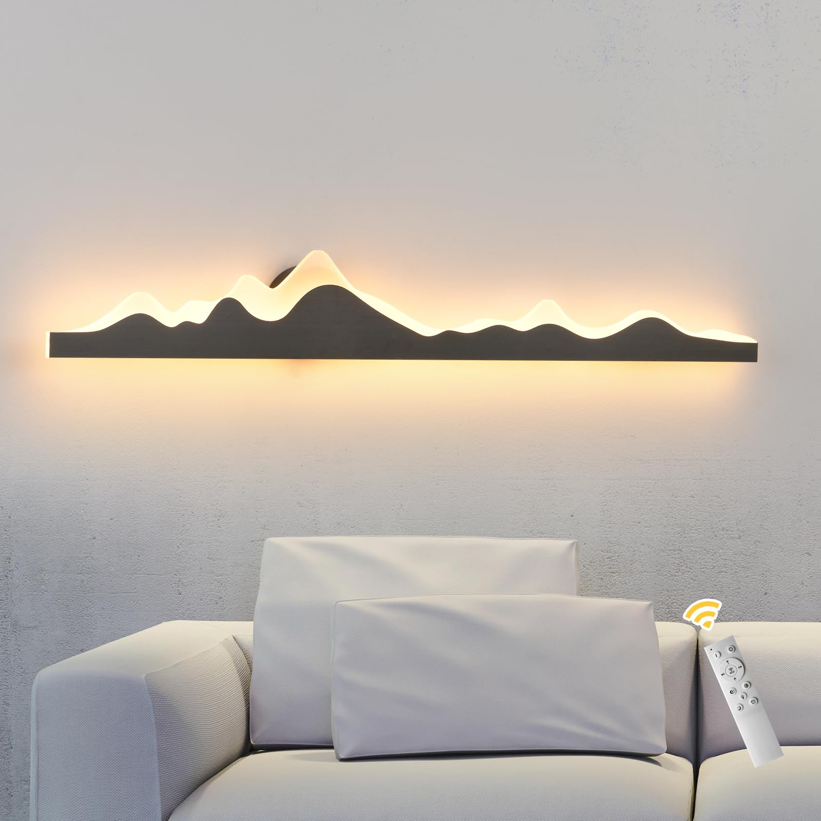 GEADI Applique Murale Intérieure Longue,120CM Lampe Murale LED Dimmable
