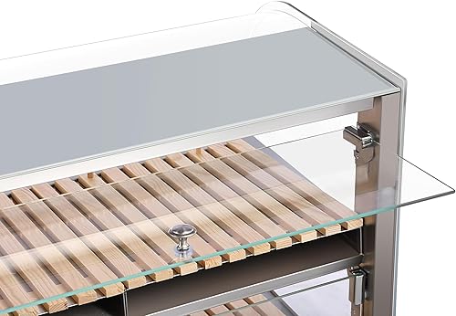 Vista 18 de KoolMore - Vitrina comercial estilo encimera para panadería (22 pulgadas), diseño de vidrio curvado delantero y puerta trasera