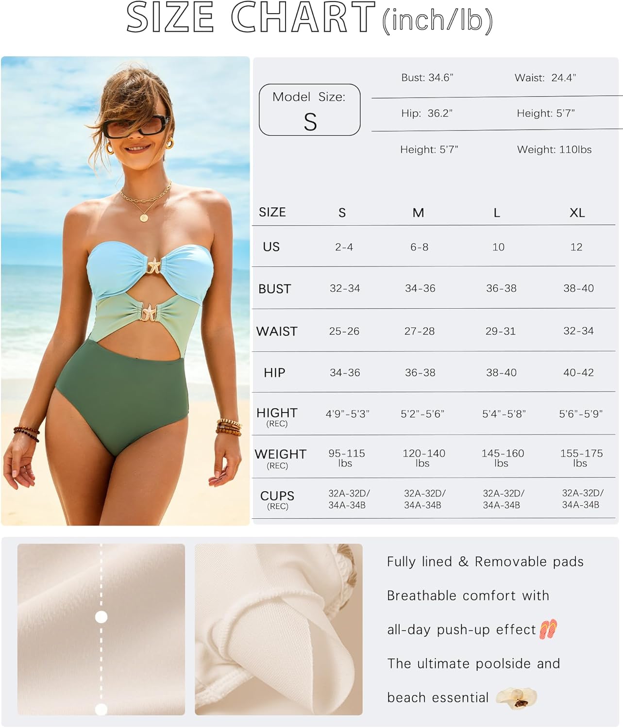 XUNYU One Piece Swimsuit for Women Tummy Control Strapless Bathing Suit Halter High Waisted Swim Suits Monokini Swimwear