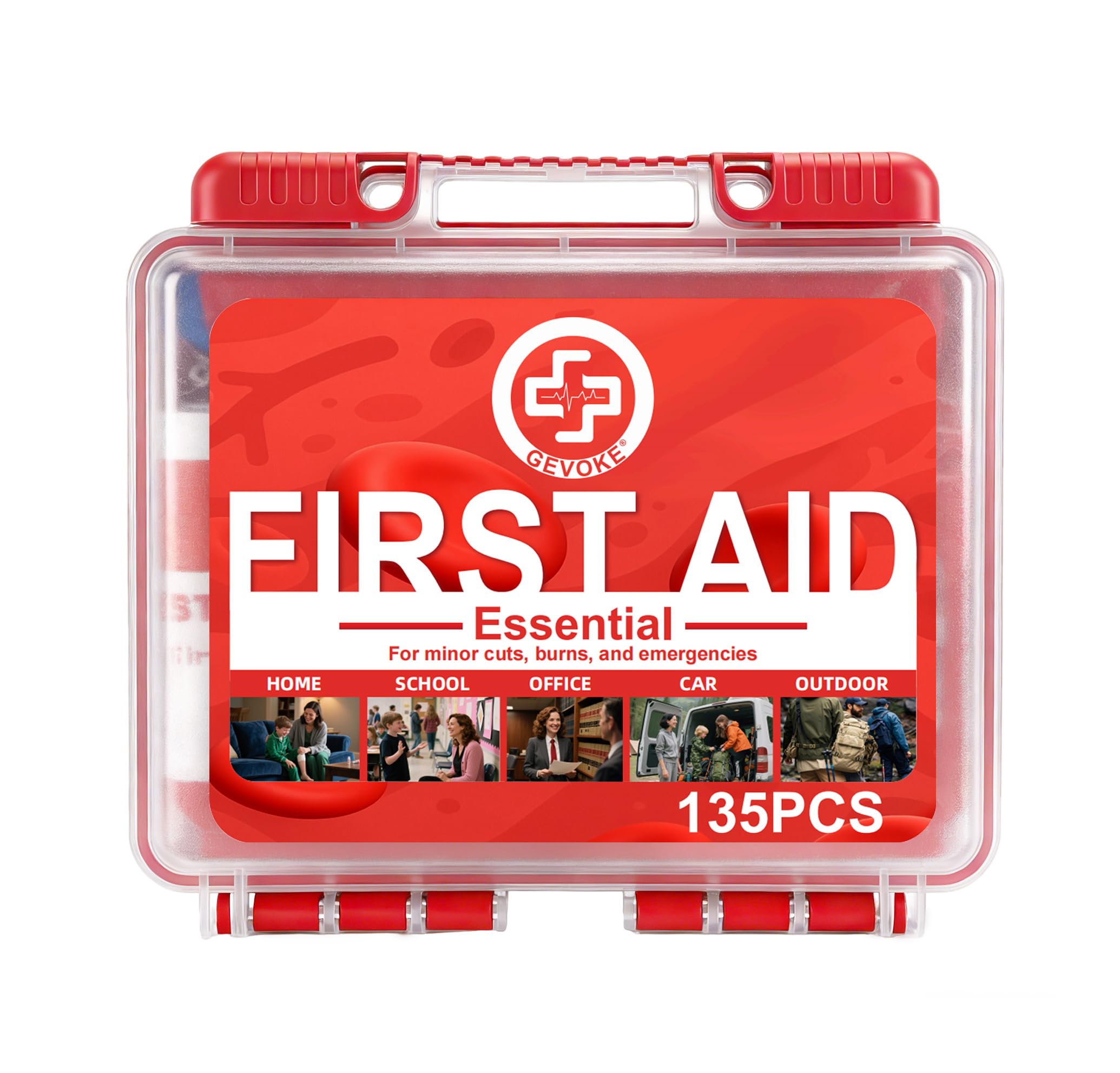 Gevoke First Aid Kit - 310 Piece Hard Case -8