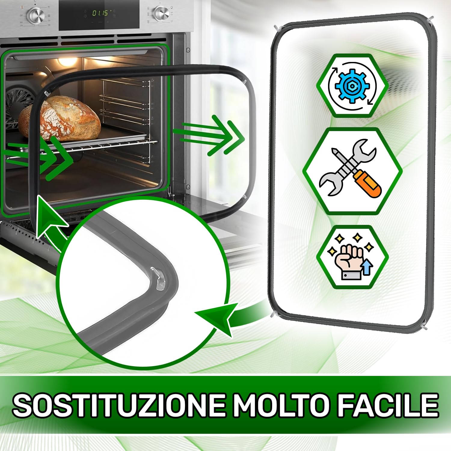 Originale Bauknecht Guarnizione Porta 488000725238 C00725238 Per - Foto 6