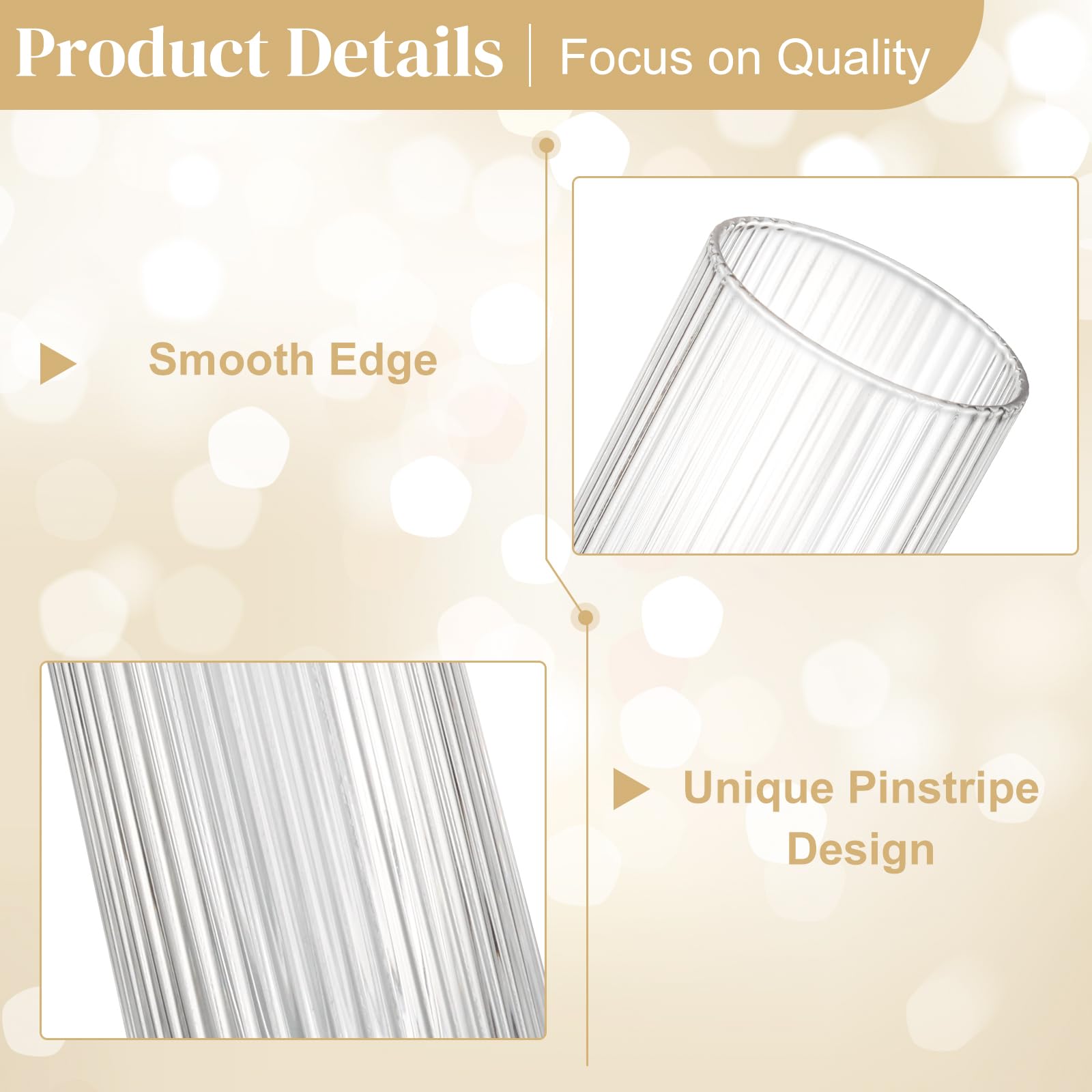 Pinstripe Champagne Flutes - Elegant Gift Set -3 Pinstripe Champagne Flutes - Elegant Gift Set -3