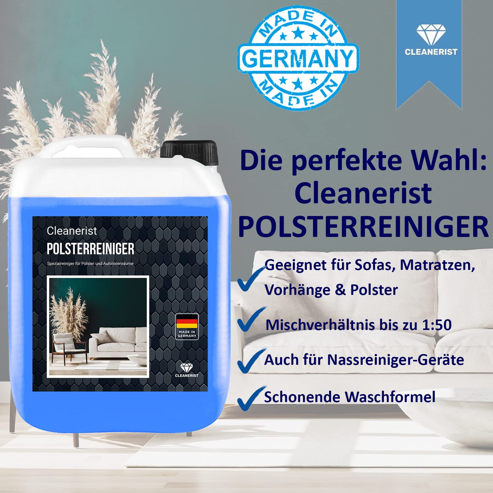 20 L Auto Polsterreiniger Reiniger Konzentrat für alle Impuls Reinigungspistolen
