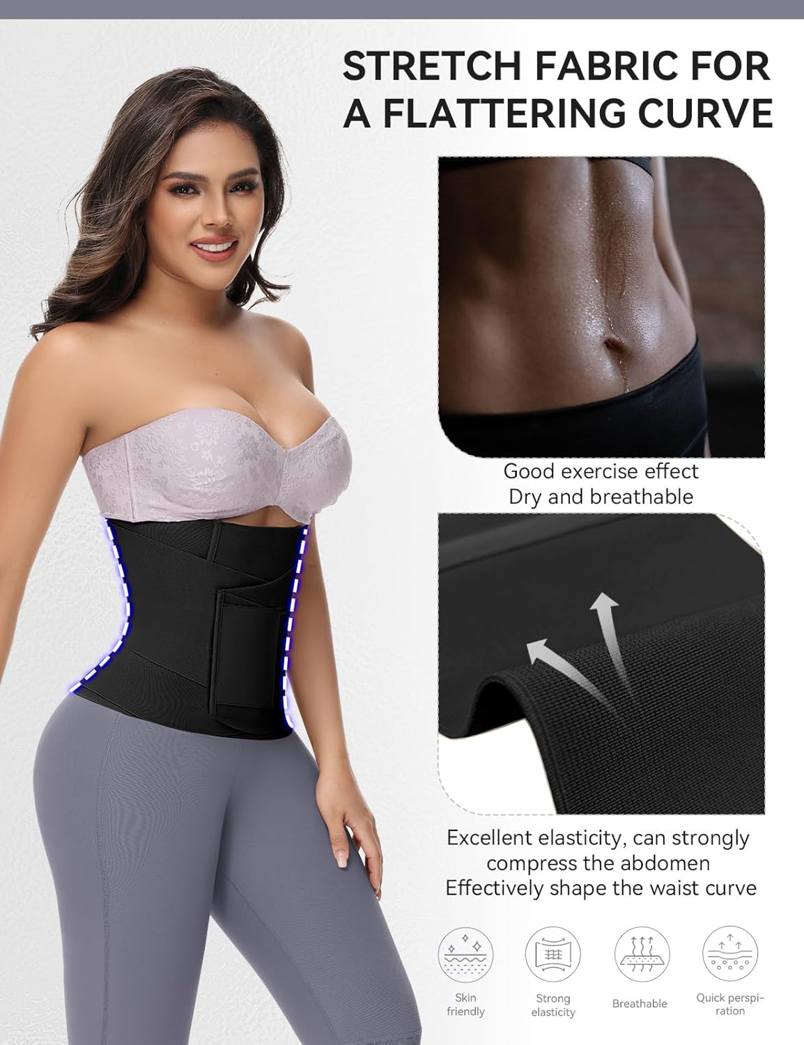 SHAPSHE Waist Trainer Belt for Women Workout Cincher Tummy Control Trimmer Corset Shapewear Segmented Postpartum Band - Image 3