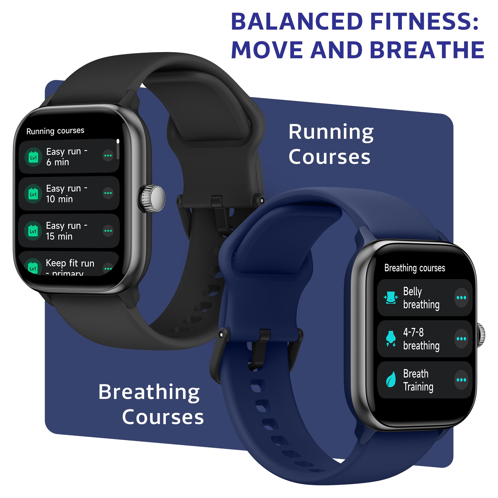 OCTANDRA Pulse 2 VeryFit Smart Watches for Men Women Alexa Built-in 1.85" AMOLED Screen IP68 Fitness Tracker Watch - Image 4