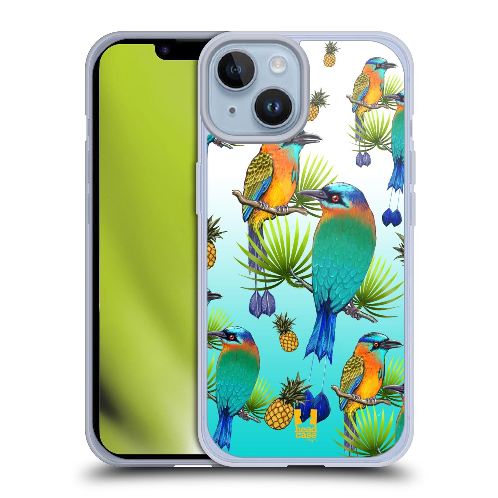 Head Case Designs Motmot Birds And Fruits Soft Gel Case Compatible With Apple iPhone 14