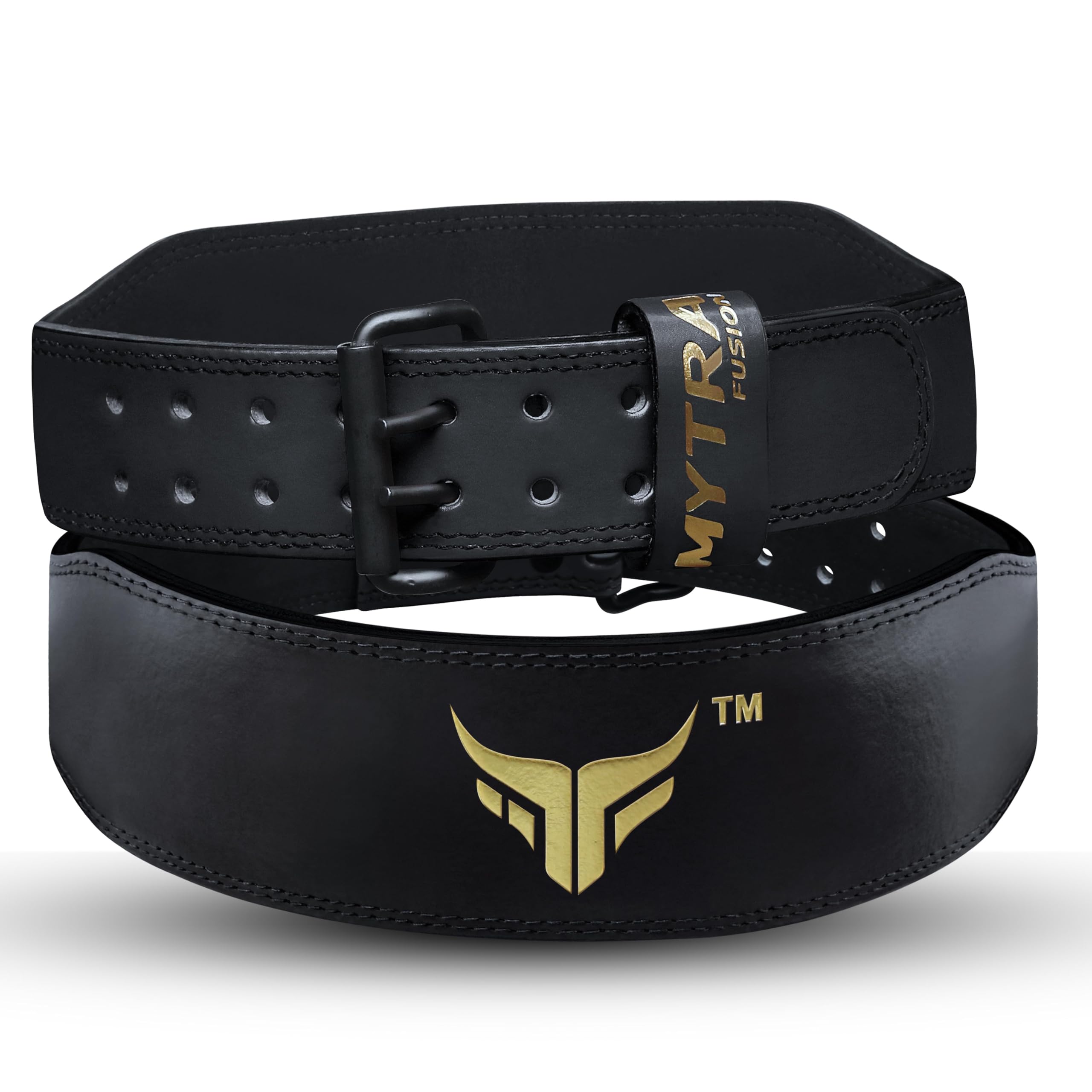 Mytra Fusion Ceinture Musculation 4 Pouces Ceinture Idéal pour l'entraînement, Le Levage de Puissance, Le Soutien du Dos Ceinture Fitness Femme