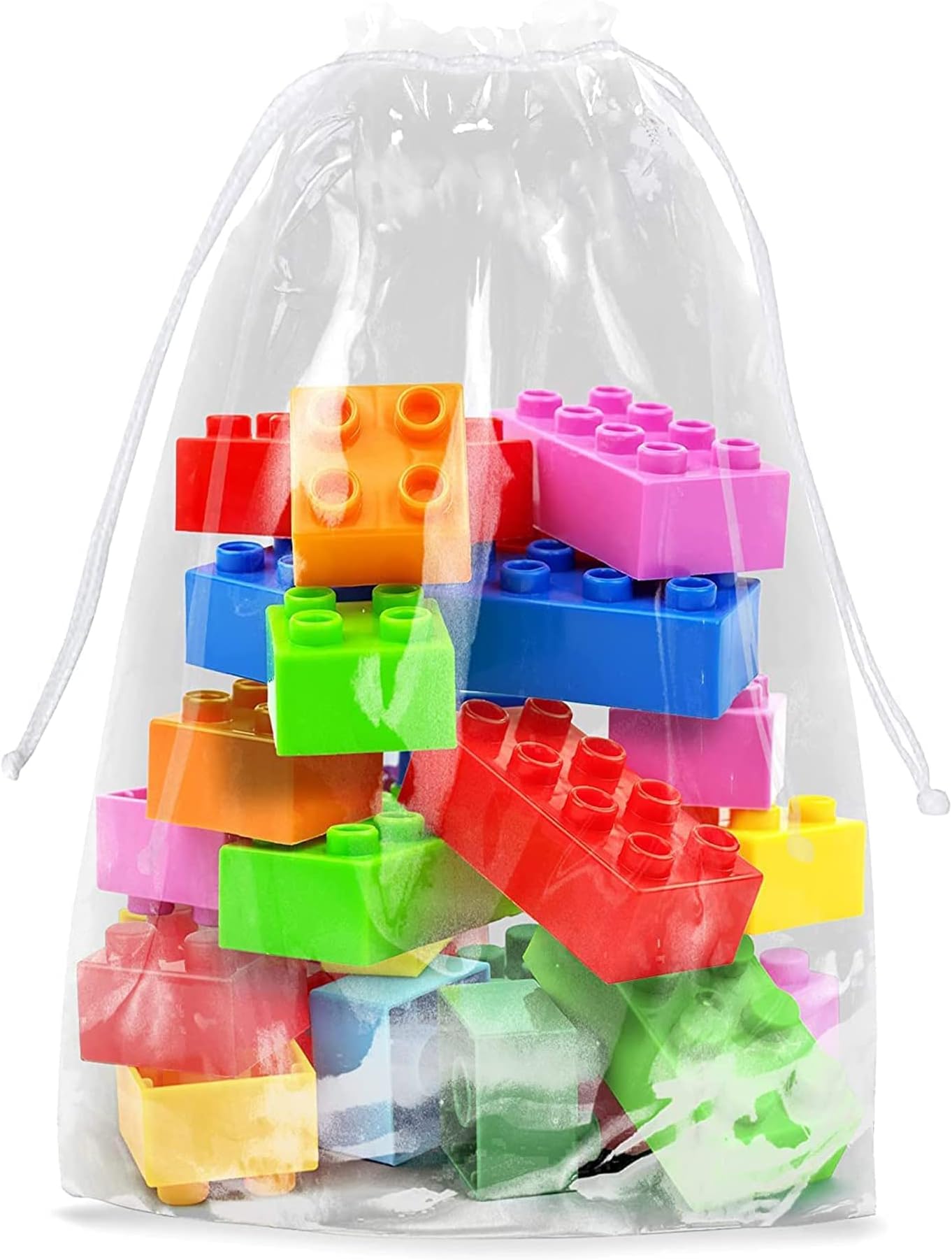 Disposable Drawstring Bags PE 2 Mil with Double Cotton Drawstrings