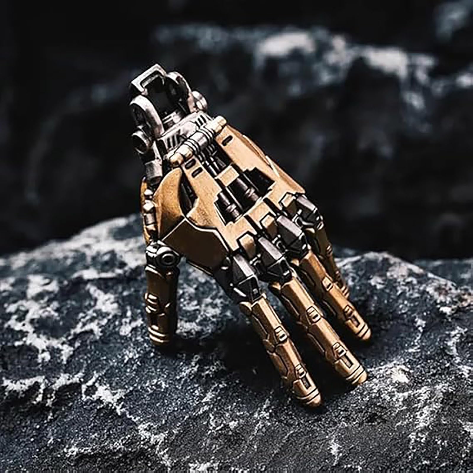 Genérico Colgante de mano mecánica, articulaciones de dedos móviles joyería de encanto de mano de robot, joyería de collar steampunk, collar multiusos o llavero accesorios punk