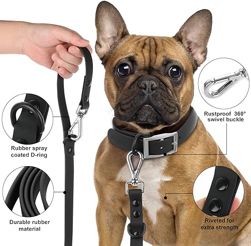 Miniatura 3 de Correa impermeable para perros correas estándar para perros con 2 ganchos para caminar longitudes ajustables para seguridad de control de tráfico